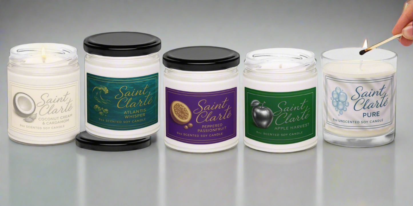 Saint Clarté: Apple Harvest Soy Candle (9oz)