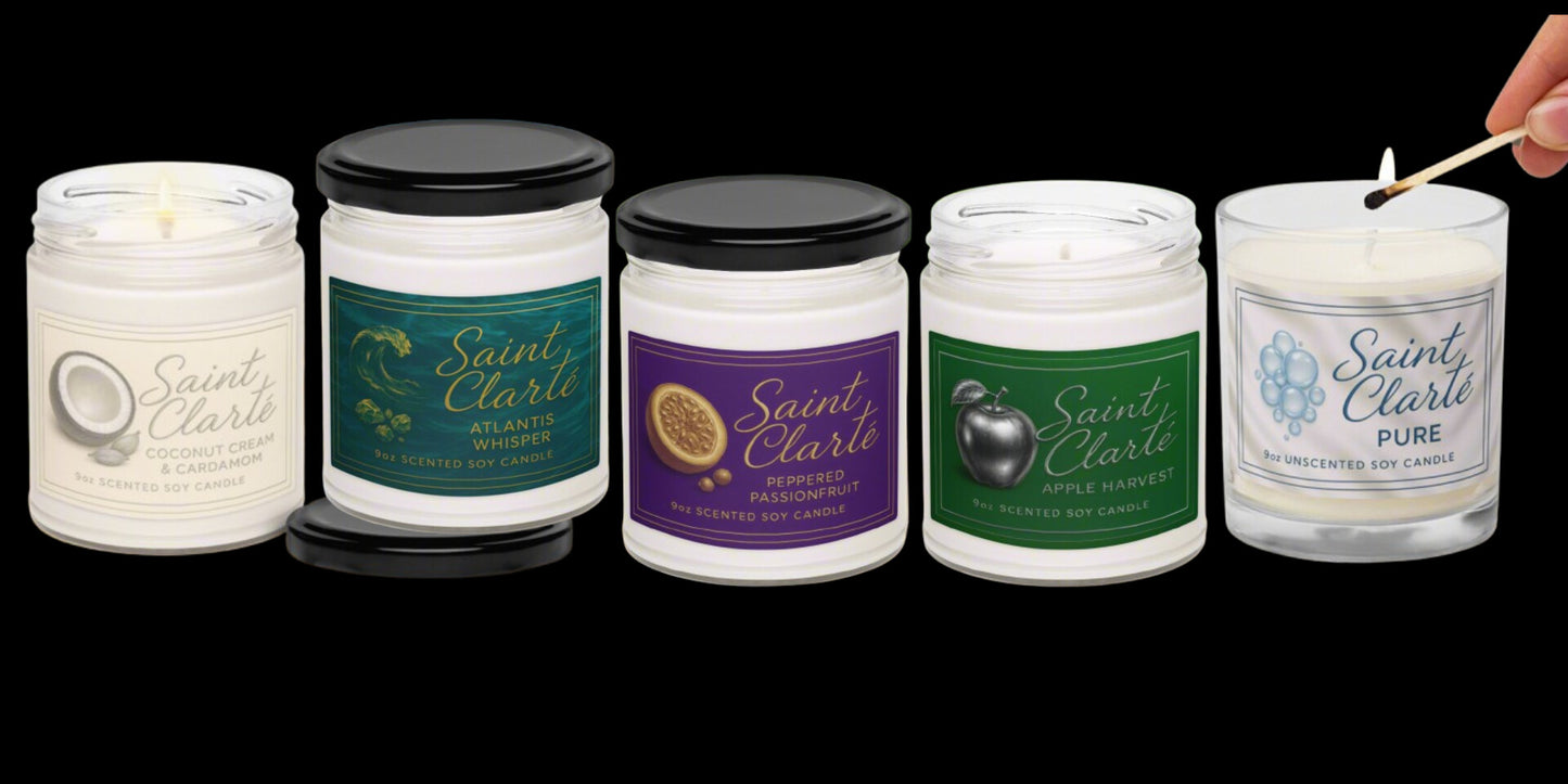 Saint Clarté: Apple Harvest Soy Candle (9oz)