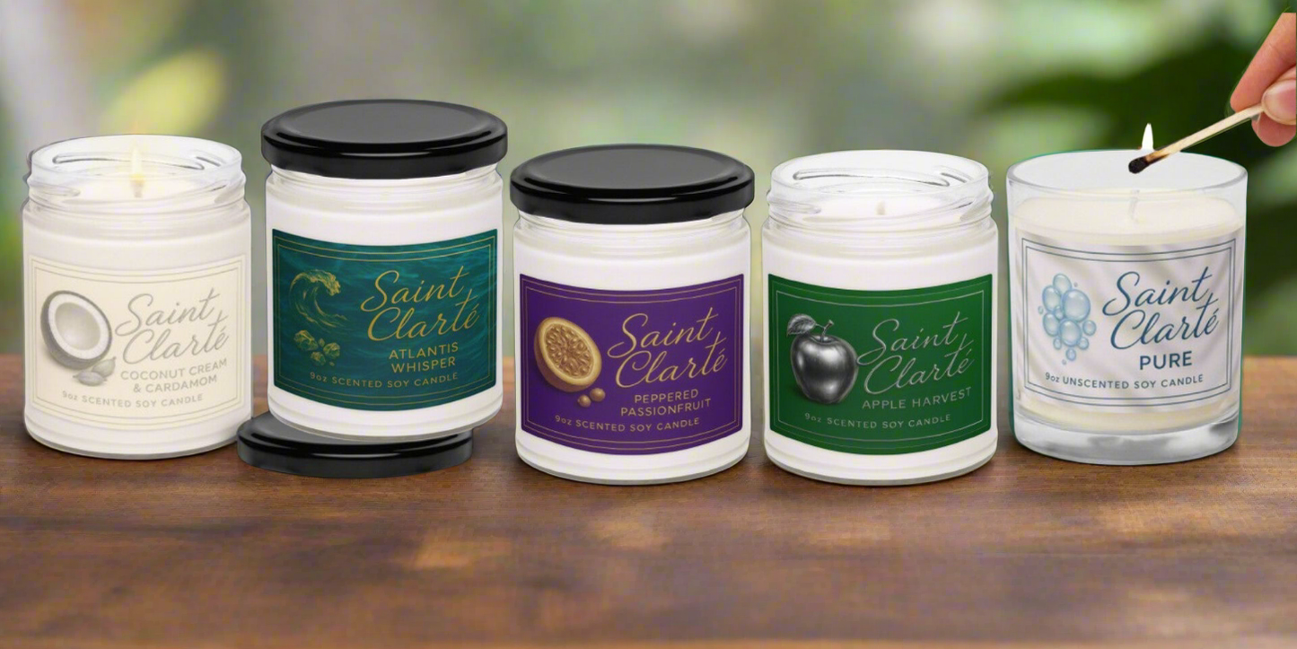 Saint Clarté: Apple Harvest Soy Candle (9oz)