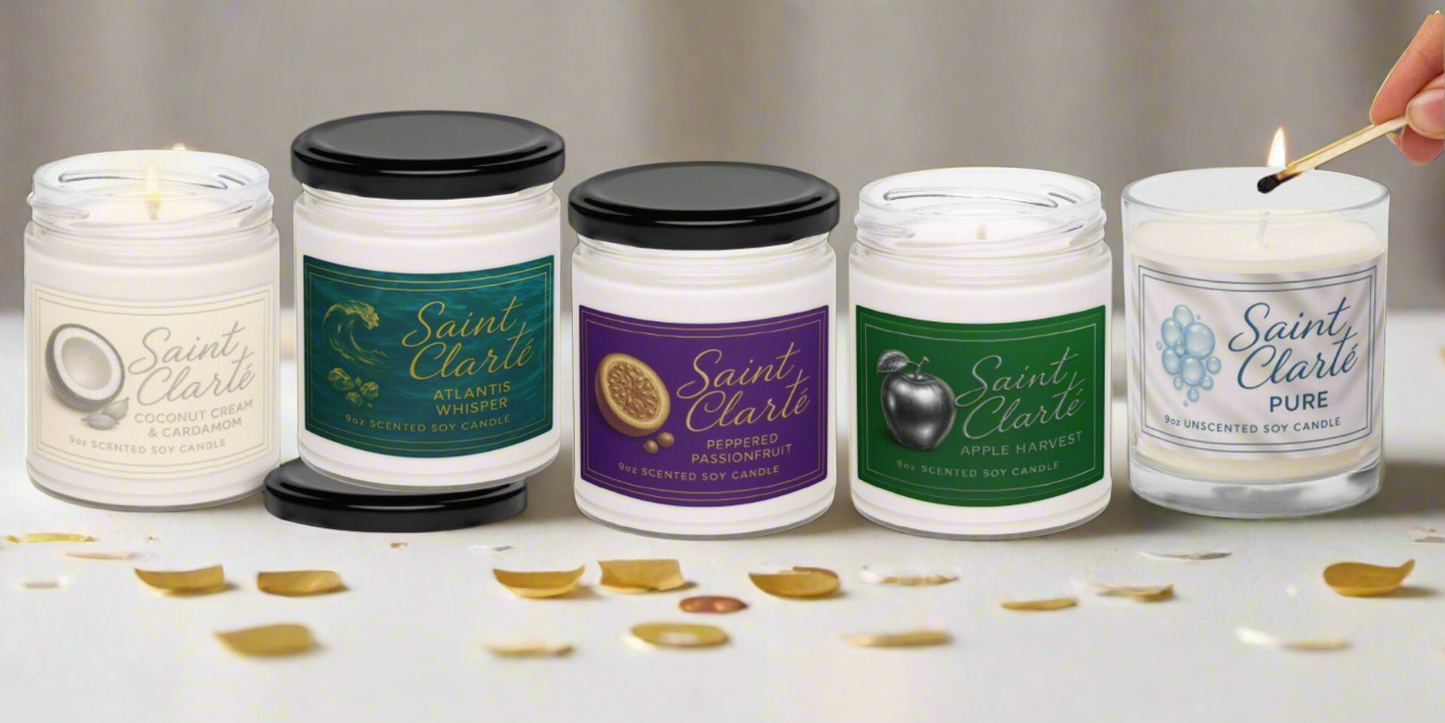 Saint Clarté: Apple Harvest Soy Candle (9oz)